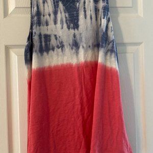 Multi Colored Tie Dyed Swing Tank Top